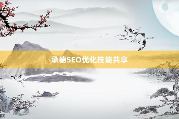 承德SEO优化技能共享